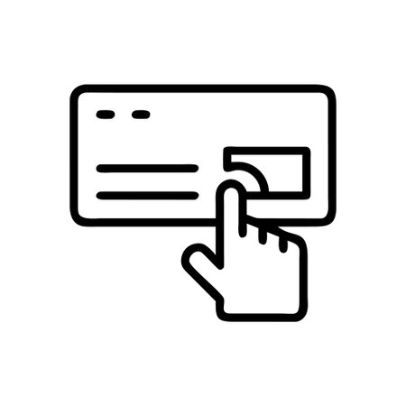 Credit card icon vector. A thin line sign. Isolated contour symbol illustrationのイラスト素材