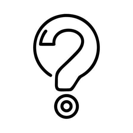 Question mark icon vector. A thin line sign. Isolated contour symbol illustrationのイラスト素材