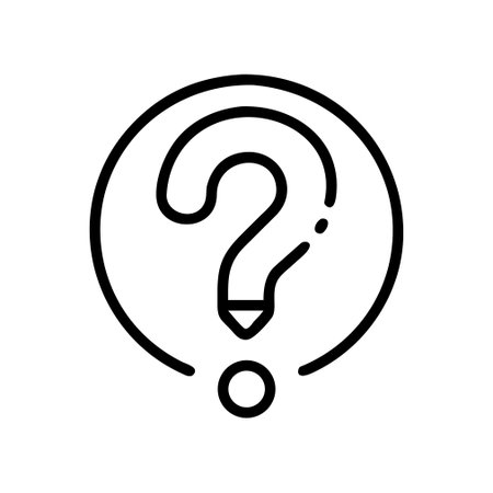 Question mark icon vector. A thin line sign. Isolated contour symbol illustrationのイラスト素材