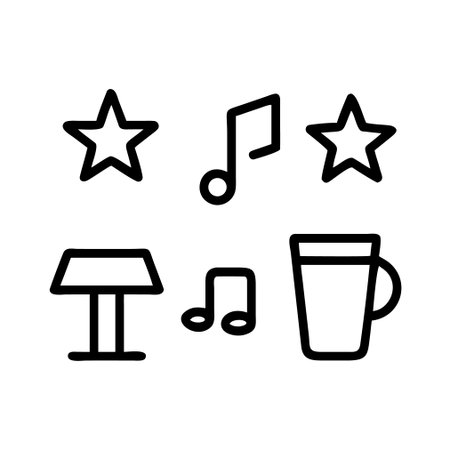 Music line icon, concept sign, outline vector illustration, linear symbol.のイラスト素材