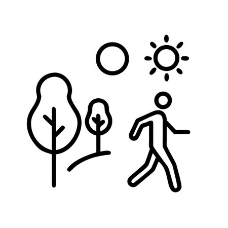 Outdoor activities line icon, concept illustration, outline symbol, vector sign, linear symbol.のイラスト素材