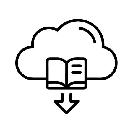 Cloud computing line icon, concept illustration, outline symbol, vector sign, linear symbol.のイラスト素材