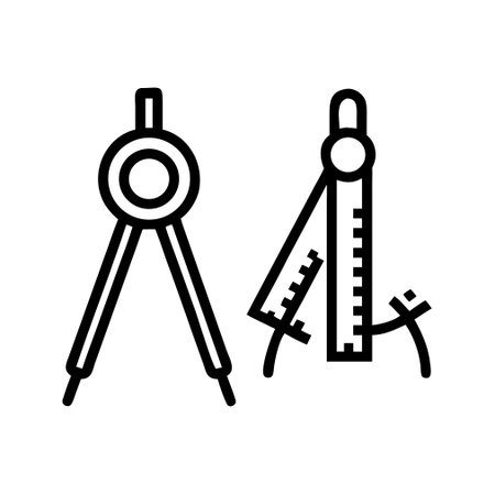 Divider icon vector. A thin line sign. Isolated contour symbol illustrationのイラスト素材