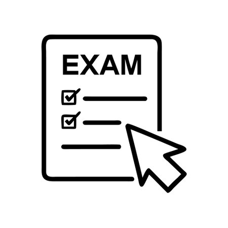 Exam icon, vector illustration. Flat design style eps 10のイラスト素材
