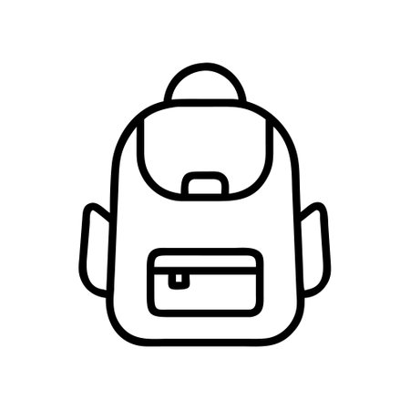Backpack icon, vector illustration. Flat design style eps 10のイラスト素材