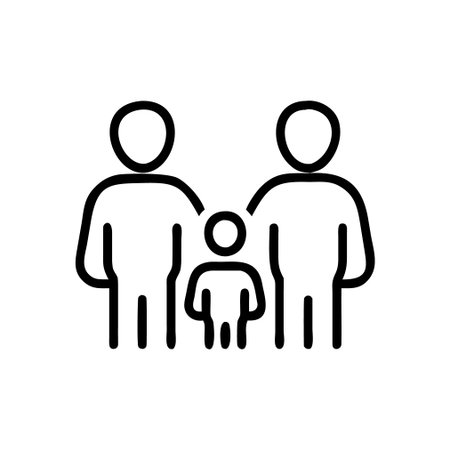 Family icon, vector illustration. Flat design style. Family icon.のイラスト素材