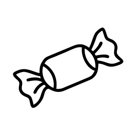 Candy icon vector. A thin line sign. Isolated contour symbol illustrationのイラスト素材