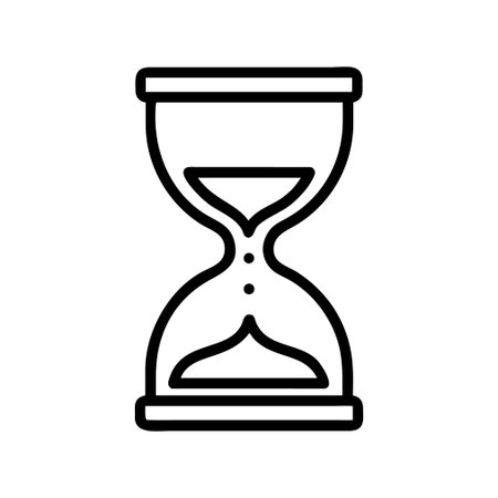 Hourglass icon vector. A thin line sign. Isolated contour symbol illustration