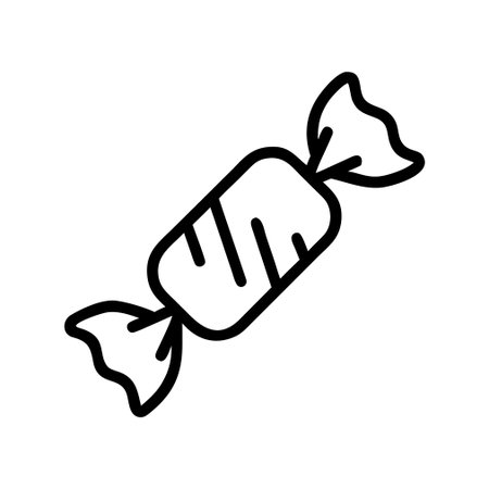 candy icon vector. candy sign. isolated contour symbol illustrationのイラスト素材