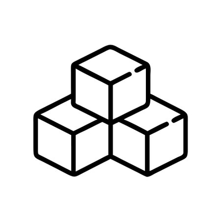 Box icon vector. A thin line sign. Isolated contour symbol illustrationのイラスト素材