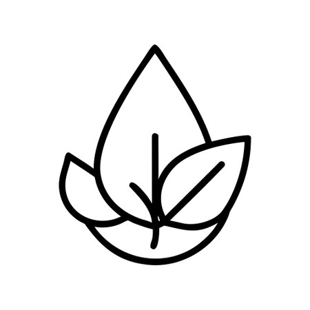 leafs plant ecology symbol icon vector illustration graphic design in line styleのイラスト素材