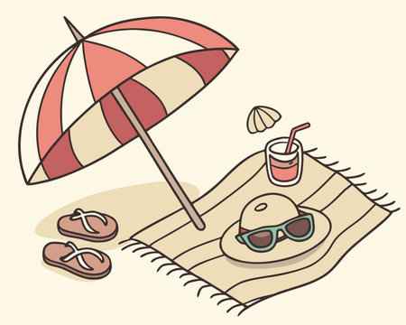 Beach concept with icon design, vector illustration 10 eps graphic.のイラスト素材