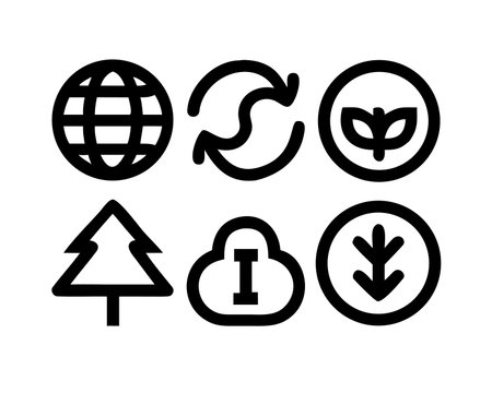 Ecology icon vector. A thin line sign. Isolated contour symbol illustrationのイラスト素材