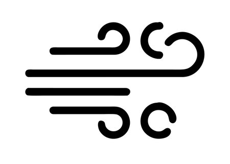 Windy weather icon. Windy weather sign. Vector illustration.のイラスト素材