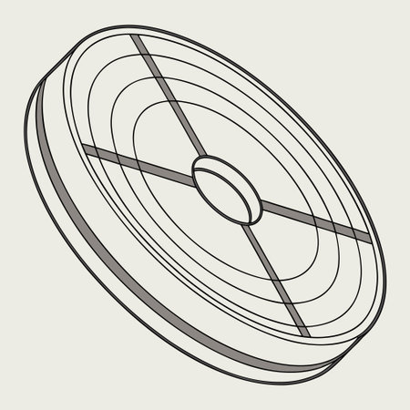 3d isometric radar. Vector illustration on beige background.のイラスト素材