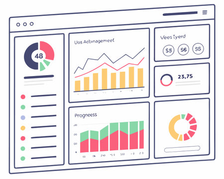 Flat design business infographics elements. Vector illustration. Set of infographic elements.のイラスト素材