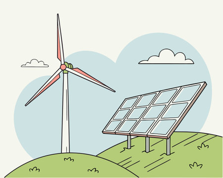Green energy concept with icon design, vector illustration 10 eps graphic.のイラスト素材