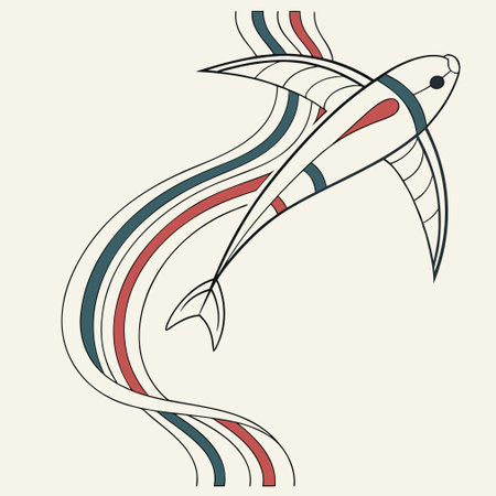 Kite flying in the sky. Vector illustration of a kite.のイラスト素材