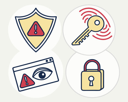 Security system design over white background, vector illustration. Eps 10.のイラスト素材