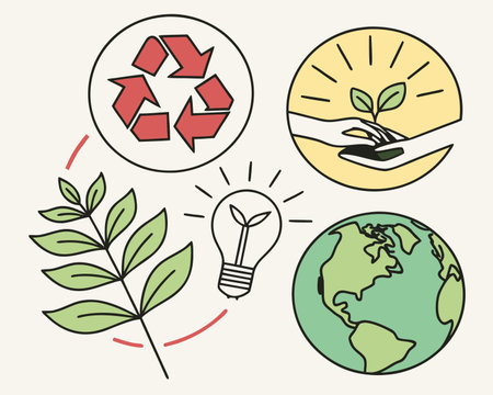 Ecology concept with icon design, vector illustration 10 eps graphic.のイラスト素材