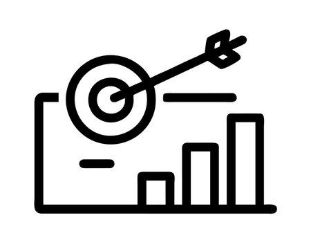 Target Marketing Icon Vector. Outline Target Marketing Sign. Isolated Contour Symbol Illustrationのイラスト素材