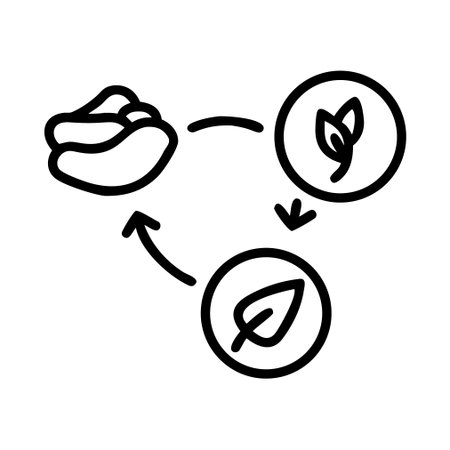 Eco friendly connection icon vector. A thin line sign. Isolated contour symbol illustrationのイラスト素材