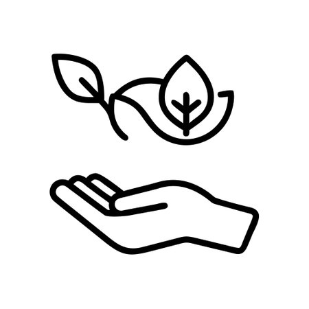 Leaf icon vector. A thin line sign. Isolated contour symbol illustrationのイラスト素材