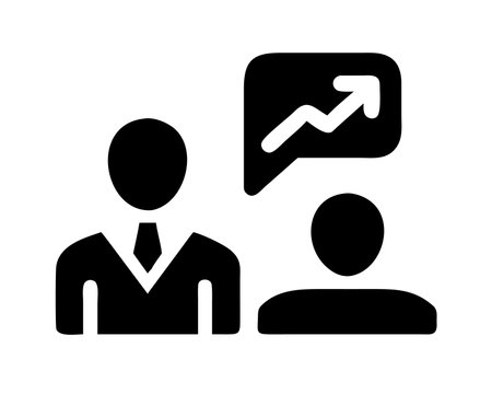 Business meeting icon, business concept illustration, vector flat symbol, glyph sign.のイラスト素材