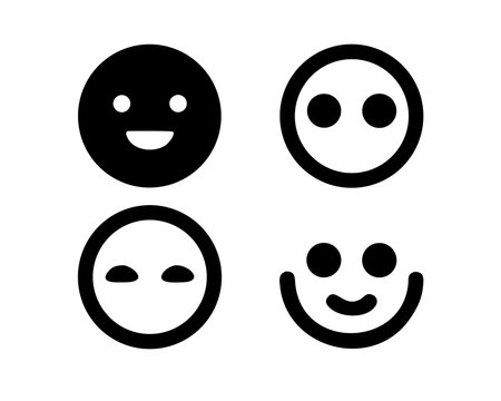 Smile icons set. Emoticon vector. Emoticon vector.のイラスト素材