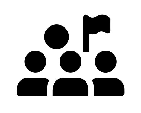 People with flag icon, Social media marketing concept, vector illustration.のイラスト素材