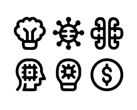 Brainstorm icon vector. A thin line sign. Isolated contour symbol illustrationのイラスト素材