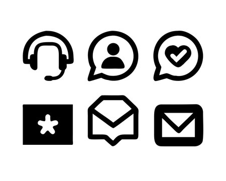 Set of call center icons. Contact us, contact us, contact us icon.のイラスト素材