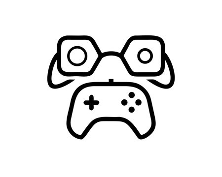 Game controller line icon, concept illustration, outline symbol, vector sign, linear symbol.のイラスト素材