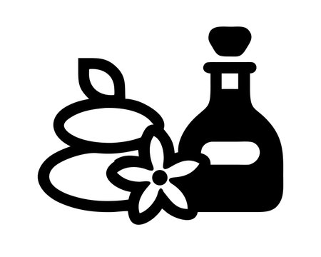 Spa aromatherapy icon vector. A thin line sign. Isolated contour symbol illustrationのイラスト素材