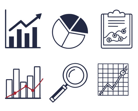 Set of business and finance icons. Vector illustration in flat style.のイラスト素材
