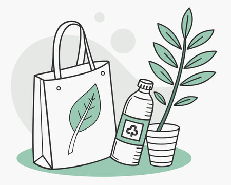 Ecology concept with icons design, vector illustration 10 eps graphic.