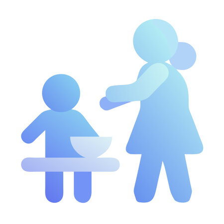 Mother and child playing together flat icon. Motherhood vector isolated illustrationのイラスト素材