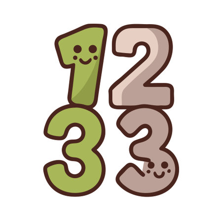 Happy New Year greeting card with numbers. Colorful vector illustration.のイラスト素材