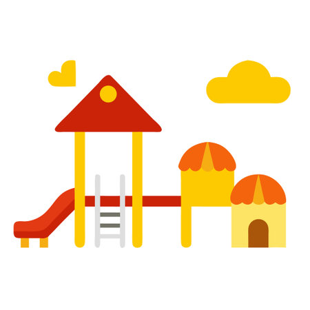 Playground flat icon isolated on white background. Playground vector illustrationのイラスト素材