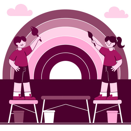 Vector illustration of a man and a woman on a picnic in the parkのイラスト素材