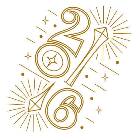 Vector line art illustration of a music note in the shape of a star.のイラスト素材