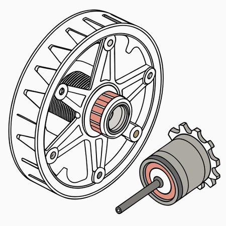 Motorcycle gearbox. Vector illustration of a part of the car.のイラスト素材