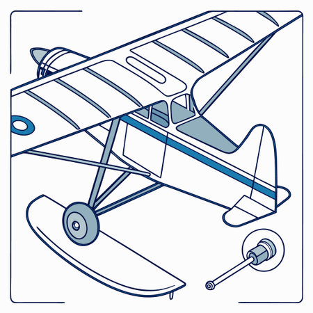 Airplane isolated on white background. Vector illustration in flat style.
