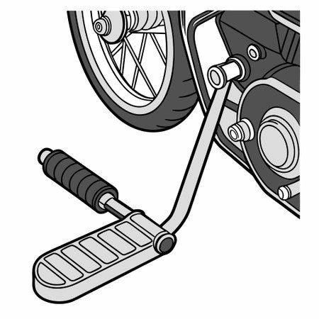 Motorcycle lift with wheel isolated on white background. Vector illustration.のイラスト素材