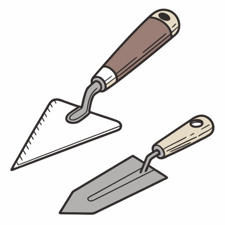 Trowel icon. Vector illustration of a trowel.のイラスト素材