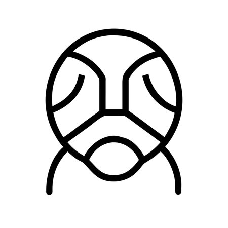 Face mask icon vector. A thin line sign. Isolated contour symbol illustrationのイラスト素材