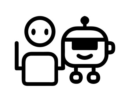 robot chat bot icon vector. robot chat bot sign. isolated contour symbol illustrationのイラスト素材
