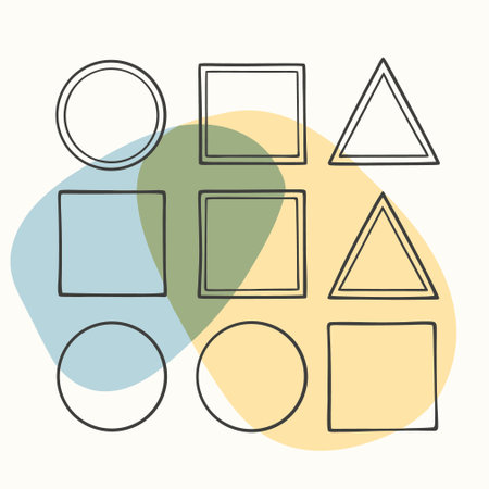 Set of hand drawn doodle geometric shapes. Vector illustration.のイラスト素材