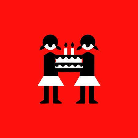 Birthday cake with candles icon. Flat design style eps 10