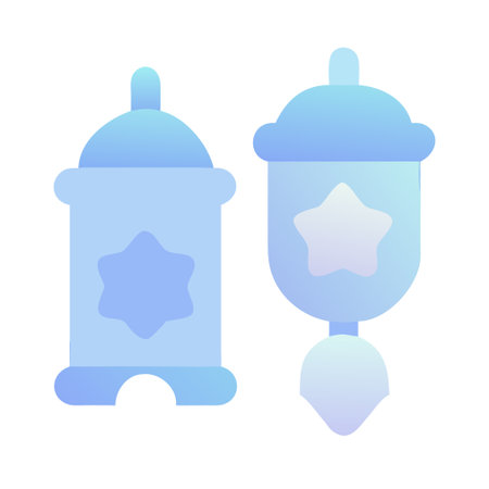 Christmas lantern flat icon, New Year related vector illustration, glyph style pictogramのイラスト素材